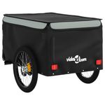 Sport si Outdoor/Ciclism/Accesorii pentru biciclete/Remorci biciclete - Remorca pentru biciclete, negru si gri, 45 kg, fier - Infinity.ro