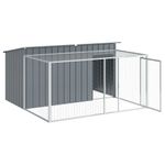 Petshop - Accesorii petshop - Culcusuri si custi - Custi interior si exterior - Cusca caine cu tarc antracit 197x194x110 cm otel galvanizat - Infinity.ro