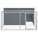 Petshop - Accesorii petshop - Culcusuri si custi - Custi interior si exterior - Cusca caine cu tarc antracit 197x194x110 cm otel galvanizat - Infinity.ro