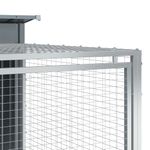 Petshop - Accesorii petshop - Culcusuri si custi - Custi interior si exterior - Cusca caine cu tarc antracit 197x194x110 cm otel galvanizat - Infinity.ro