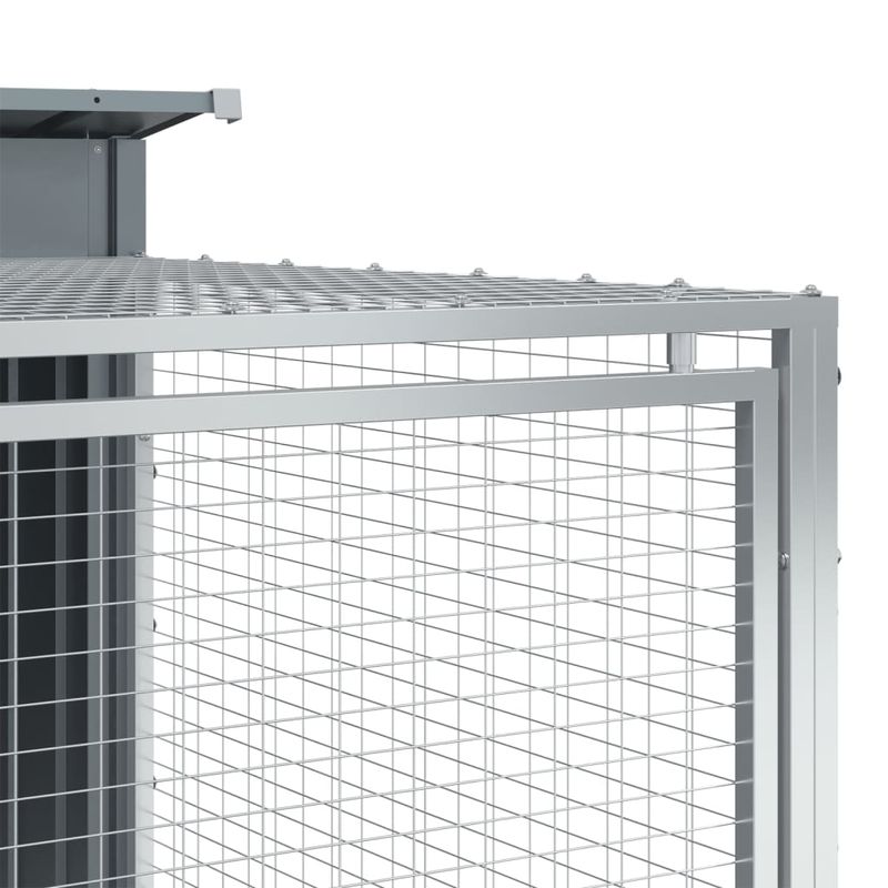 Petshop - Accesorii petshop - Culcusuri si custi - Custi interior si exterior - Cusca caine cu tarc antracit 197x194x110 cm otel galvanizat - Infinity.ro