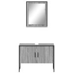 Casa si Gradina - Mobilier - Seturi de mobilier - Seturi baie - Set dulapuri Baie, 2 piese, gri sonoma, lemn prelucrat - Infinity.ro