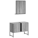 Casa si Gradina - Mobilier - Seturi de mobilier - Seturi baie - Set dulapuri Baie, 2 piese, gri sonoma, lemn prelucrat - Infinity.ro