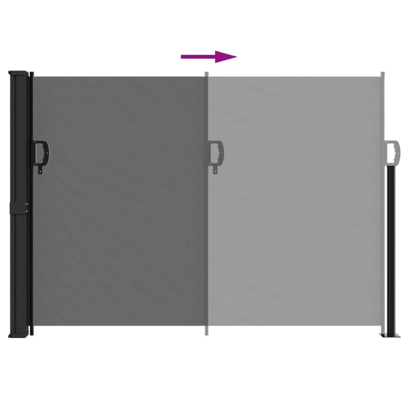 Casa si Gradina - Gradina si terasa - Umbrele si pavilioane - Umbrele - Copertina laterala retractabila, antracit, 140x600 cm - Infinity.ro