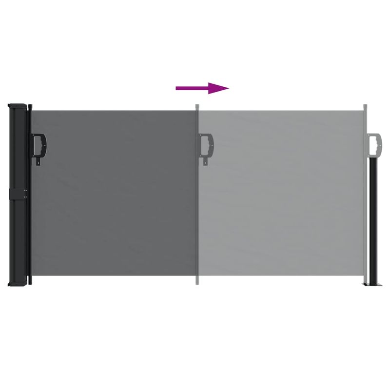 Casa si Gradina - Gradina si terasa - Umbrele si pavilioane - Umbrele - Copertina laterala retractabila, negru, 100x500 cm - Infinity.ro