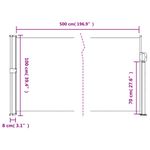 Casa si Gradina - Gradina si terasa - Umbrele si pavilioane - Umbrele - Copertina laterala retractabila, negru, 100x500 cm - Infinity.ro