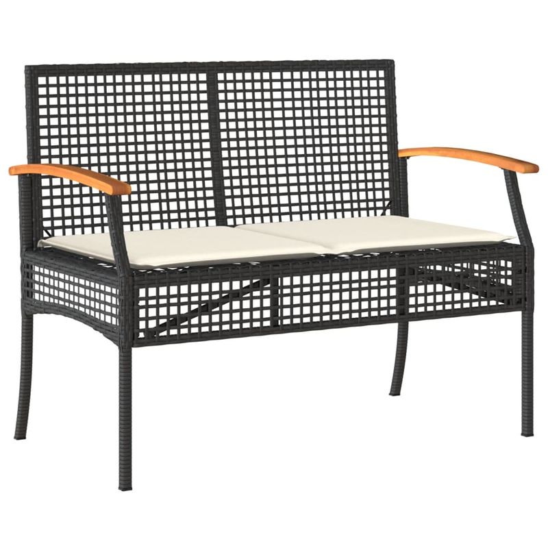 Casa si Gradina - Gradina si terasa - Mobilier exterior - Seturi mobila gradina - Set mobilier relaxare gradina 4 piese cu perne poliratan negru - Infinity.ro