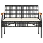 Casa si Gradina - Gradina si terasa - Mobilier exterior - Seturi mobila gradina - Set mobilier relaxare gradina 4 piese cu perne poliratan negru - Infinity.ro