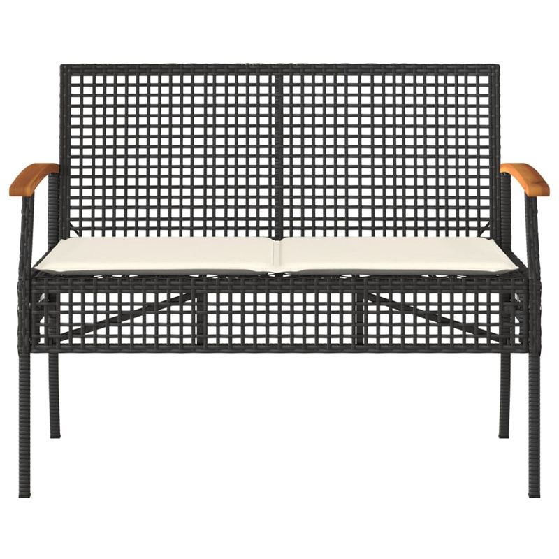 Casa si Gradina - Gradina si terasa - Mobilier exterior - Seturi mobila gradina - Set mobilier relaxare gradina 4 piese cu perne poliratan negru - Infinity.ro