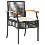 Casa si Gradina - Gradina si terasa - Mobilier exterior - Seturi mobila gradina - Set mobilier relaxare gradina 4 piese cu perne poliratan negru - Infinity.ro