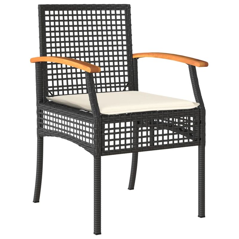 Casa si Gradina - Gradina si terasa - Mobilier exterior - Seturi mobila gradina - Set mobilier relaxare gradina 4 piese cu perne poliratan negru - Infinity.ro