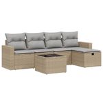 Casa si Gradina - Gradina si terasa - Mobilier exterior - Seturi mobila gradina - Set canapele de gradina, 6 piese, cu perne, bej, poliratan - Infinity.ro