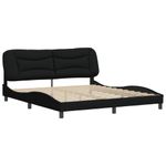 Casa si Gradina - Mobilier - Paturi si accesorii - Paturi - Cadru de pat cu tablie, negru, 180x200 cm, textil - Infinity.ro