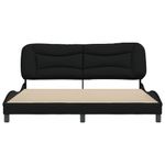 Casa si Gradina - Mobilier - Paturi si accesorii - Paturi - Cadru de pat cu tablie, negru, 180x200 cm, textil - Infinity.ro