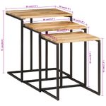 Casa si Gradina - Mobilier - Mese si birouri - Mese living - Mese suprapuse, 3 buc., lemn masiv de acacia - Infinity.ro