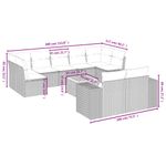 Casa si Gradina - Gradina si terasa - Mobilier exterior - Seturi mobila gradina - Set canapele de gradina cu perne, 10 piese, negru, poliratan - Infinity.ro