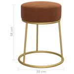 Casa si Gradina - Mobilier - Scaune si fotolii - Tabureti - Taburet rotund, maro, catifea - Infinity.ro