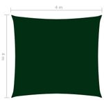 Casa si Gradina - Gradina si terasa - Umbrele si pavilioane - Umbrele - Panza parasolar, verde inchis, 4x4 m, tesatura oxford, patrat - Infinity.ro