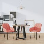 Casa si Gradina - Mobilier - Scaune si fotolii - Scaune - Scaune de bucatarie, 2 buc., roz, catifea - Infinity.ro