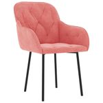 Casa si Gradina - Mobilier - Scaune si fotolii - Scaune - Scaune de bucatarie, 2 buc., roz, catifea - Infinity.ro