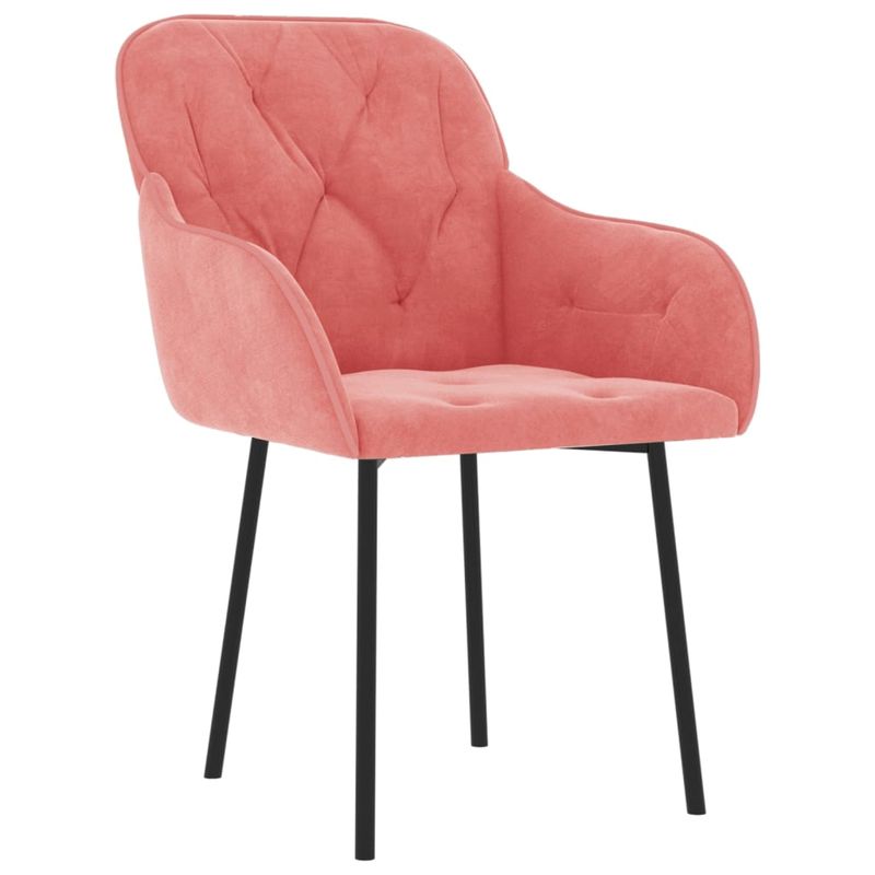 Casa si Gradina - Mobilier - Scaune si fotolii - Scaune - Scaune de bucatarie, 2 buc., roz, catifea - Infinity.ro