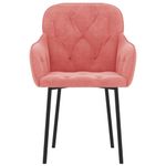 Casa si Gradina - Mobilier - Scaune si fotolii - Scaune - Scaune de bucatarie, 2 buc., roz, catifea - Infinity.ro