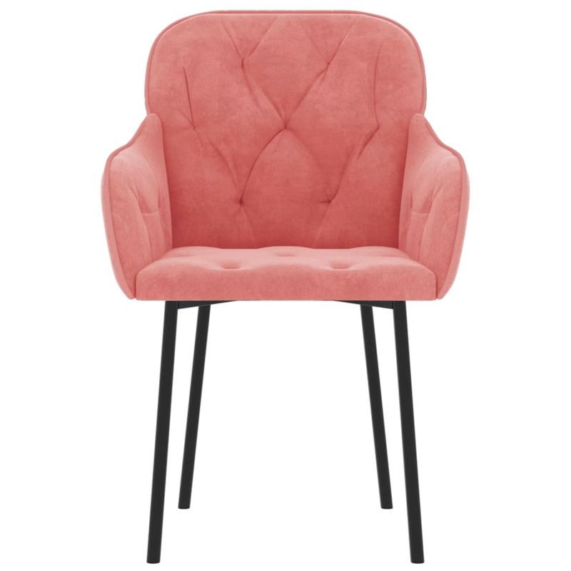 Casa si Gradina - Mobilier - Scaune si fotolii - Scaune - Scaune de bucatarie, 2 buc., roz, catifea - Infinity.ro