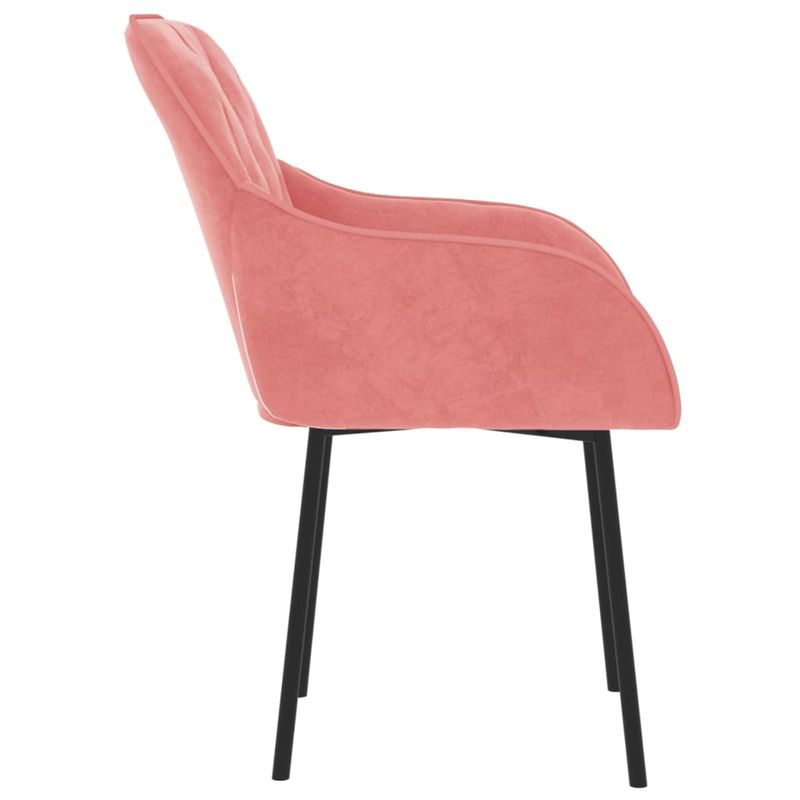Casa si Gradina - Mobilier - Scaune si fotolii - Scaune - Scaune de bucatarie, 2 buc., roz, catifea - Infinity.ro