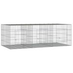 Petshop - Accesorii petshop - Culcusuri si custi - Custi interior si exterior - Cusca pentru iepuri, 3 panouri, 163x79x54 cm, fier galvanizat - Infinity.ro