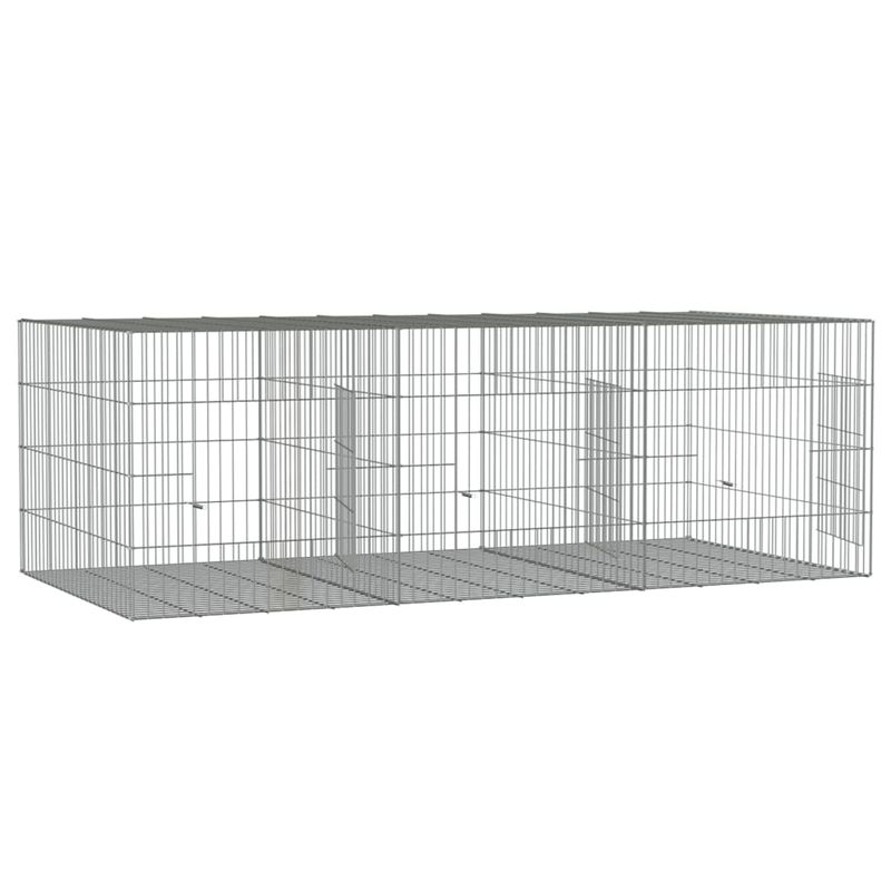 Petshop - Accesorii petshop - Culcusuri si custi - Custi interior si exterior - Cusca pentru iepuri, 3 panouri, 163x79x54 cm, fier galvanizat - Infinity.ro