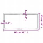 Casa si Gradina - Constructii - Lemn constructii - Placi lemn - Blat masa 140x60x(2-6) cm lemn stejar netratat contur organic - Infinity.ro