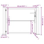 Casa si Gradina - Constructii - Usi interior, exterior si garaj - Usi garaj - Poarta pentru gradina, 105x80 cm, otel corten - Infinity.ro