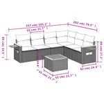 Casa si Gradina - Gradina si terasa - Mobilier exterior - Seturi mobila gradina - Set canapele de gradina cu perne, 7 piese, negru, poliratan - Infinity.ro