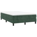 Casa si Gradina - Mobilier - Paturi si accesorii - Paturi - Pat box spring cu saltea, verde inchis, 120x190 cm, catifea - Infinity.ro