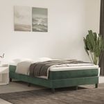 Casa si Gradina - Mobilier - Paturi si accesorii - Paturi - Pat box spring cu saltea, verde inchis, 120x190 cm, catifea - Infinity.ro
