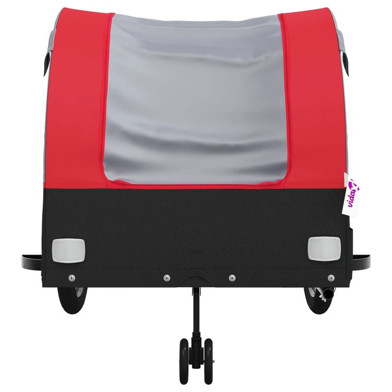 Sport si Outdoor/Ciclism/Accesorii pentru biciclete/Remorci biciclete - Remorca pentru biciclete, negru si rosu, 45 kg, fier - Infinity.ro