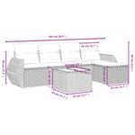 Casa si Gradina - Gradina si terasa - Mobilier exterior - Seturi mobila gradina - Set mobilier de gradina cu perne, 6 piese, negru, poliratan - Infinity.ro