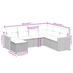 Casa si Gradina - Gradina si terasa - Mobilier exterior - Seturi mobila gradina - Set canapele de gradina, 7 piese, cu perne, gri, poliratan - Infinity.ro