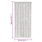 Casa si Gradina - Textile si covoare - Perdele si draperii - Perdele - Perdea pentru insecte, gri deschis si alb, 90x200 cm, chenille - Infinity.ro