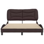 Casa si Gradina - Mobilier - Paturi si accesorii - Paturi - Cadru de pat cu tablie, maro inchis, 140x200 cm, textil - Infinity.ro
