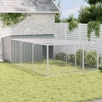 Petshop - Accesorii petshop - Culcusuri si custi - Custi interior si exterior - Cusca caine cu tarc antracit 197x396x110 cm otel galvanizat - Infinity.ro