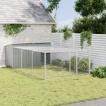 Petshop - Accesorii petshop - Culcusuri si custi - Custi interior si exterior - Cusca caine cu tarc antracit 197x396x110 cm otel galvanizat - Infinity.ro