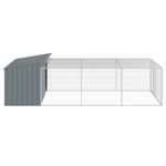 Petshop - Accesorii petshop - Culcusuri si custi - Custi interior si exterior - Cusca caine cu tarc antracit 197x396x110 cm otel galvanizat - Infinity.ro
