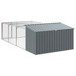 Petshop - Accesorii petshop - Culcusuri si custi - Custi interior si exterior - Cusca caine cu tarc antracit 197x396x110 cm otel galvanizat - Infinity.ro