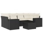 Casa si Gradina - Gradina si terasa - Mobilier exterior - Canapele si fotolii gradina - Set canapele de gradina cu perne, 7 piese, negru, poliratan - Infinity.ro