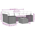 Casa si Gradina - Gradina si terasa - Mobilier exterior - Canapele si fotolii gradina - Set canapele de gradina cu perne, 7 piese, negru, poliratan - Infinity.ro