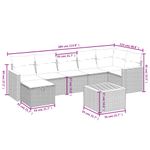 Casa si Gradina - Gradina si terasa - Mobilier exterior - Seturi mobila gradina - Set mobilier de gradina cu perne, 8 piese, negru, poliratan - Infinity.ro