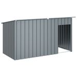 Petshop - Accesorii petshop - Culcusuri si custi - Custi interior si exterior - Cusca caine cu acoperis antracit 196x91x110 cm otel galvanizat - Infinity.ro