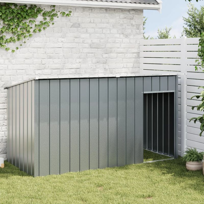 Petshop - Accesorii petshop - Culcusuri si custi - Custi interior si exterior - Cusca caine cu acoperis antracit 196x91x110 cm otel galvanizat - Infinity.ro