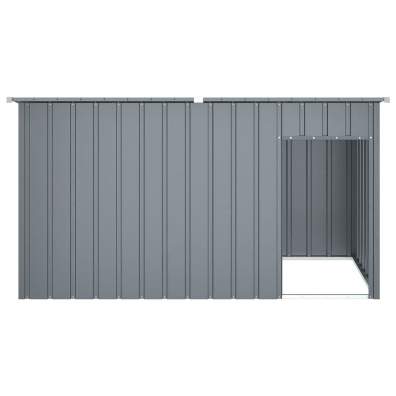 Petshop - Accesorii petshop - Culcusuri si custi - Custi interior si exterior - Cusca caine cu acoperis antracit 196x91x110 cm otel galvanizat - Infinity.ro